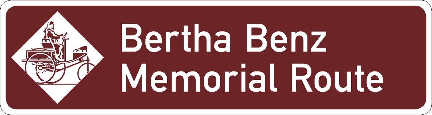 Cartello ufficiale della Bertha Benz Memorial Route.