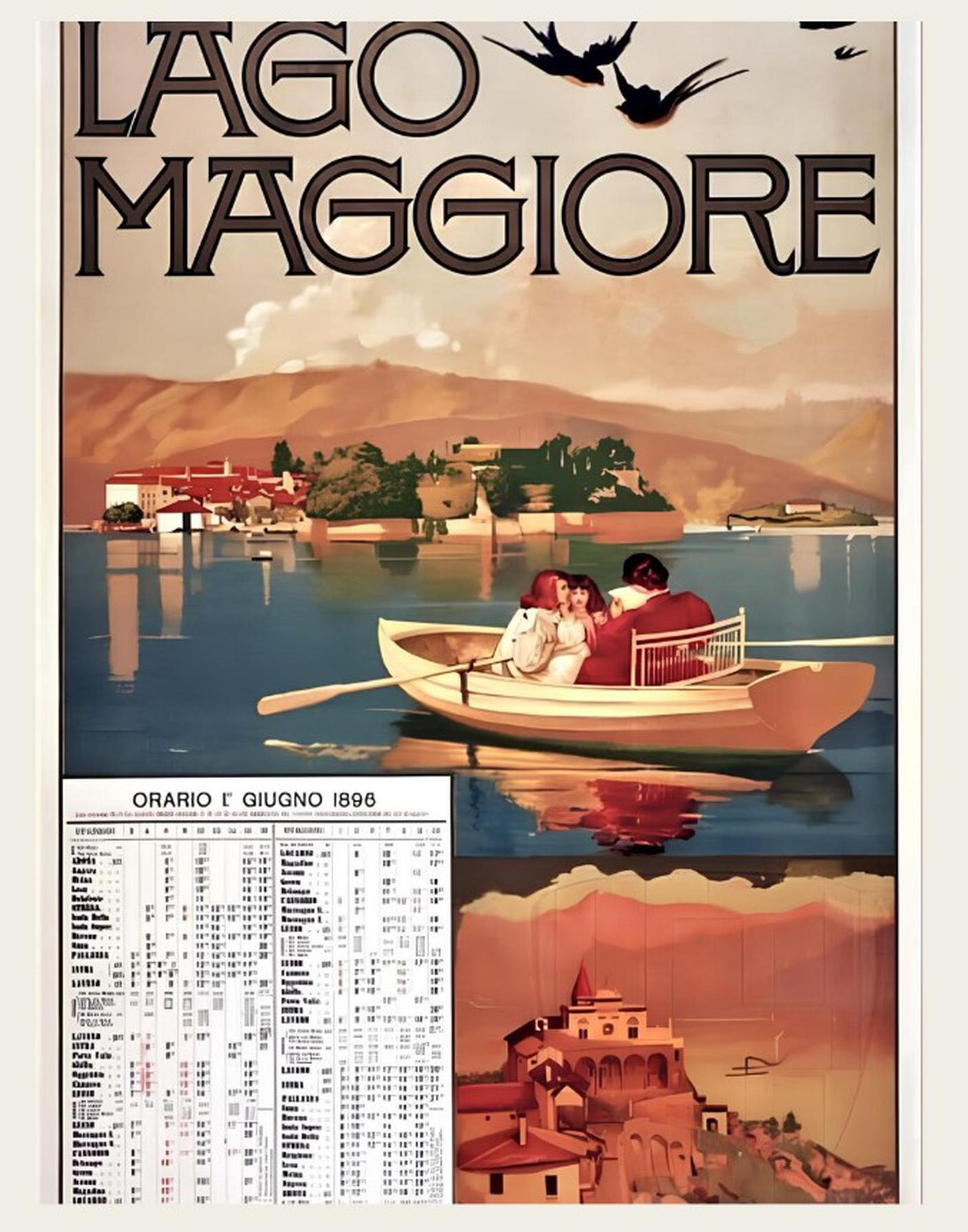 Piano orario di navigazione, 1898. 
200 anni di navigazione transfrontaliera