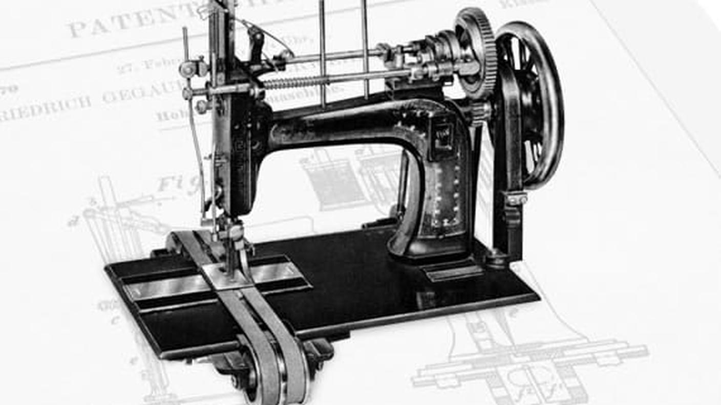La prima macchina per l’orlo a giorno, 1893.