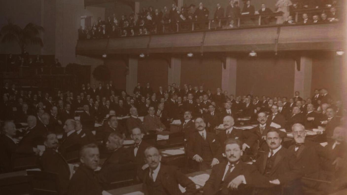 Ginevra, Sala della Società delle Nazioni, Prima Assemblea (1920).