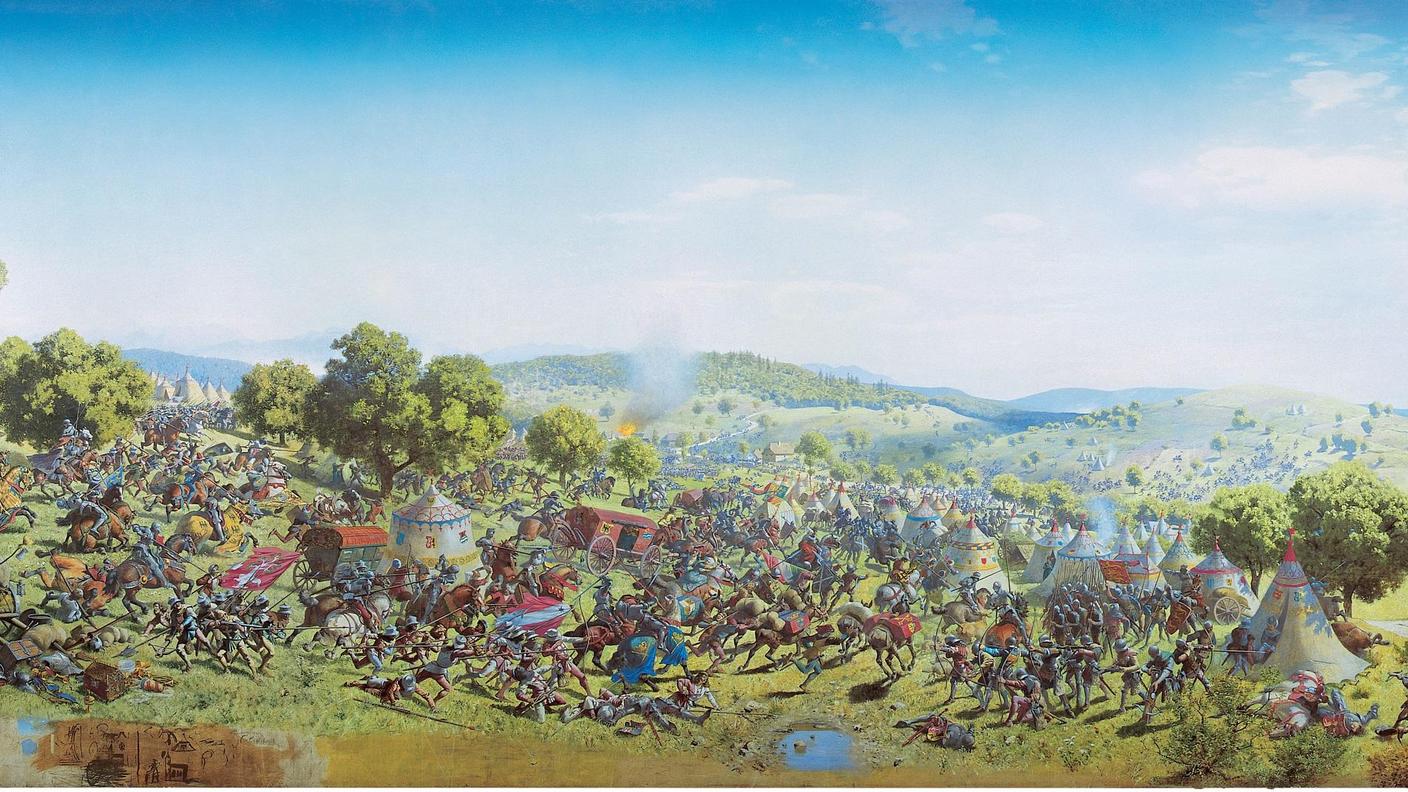 Louis Braun, Panorama della battaglia di Morat (1893).