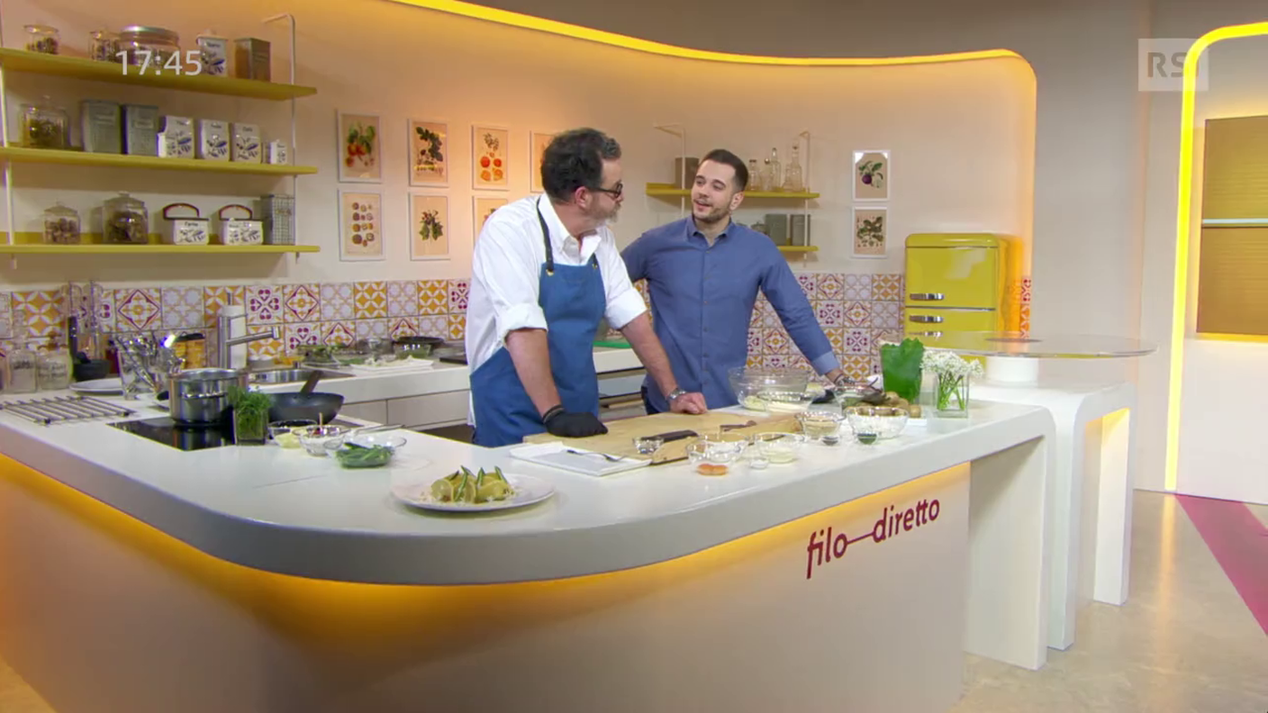 Ravioli di patate alle punte di asparagi e aglio orsino