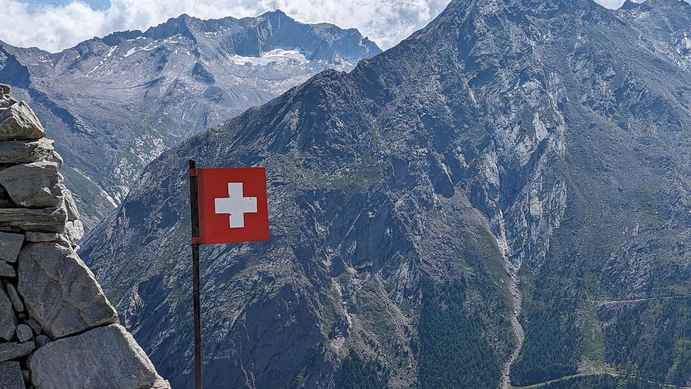 Bandiera Svizzera a Saas-Fee