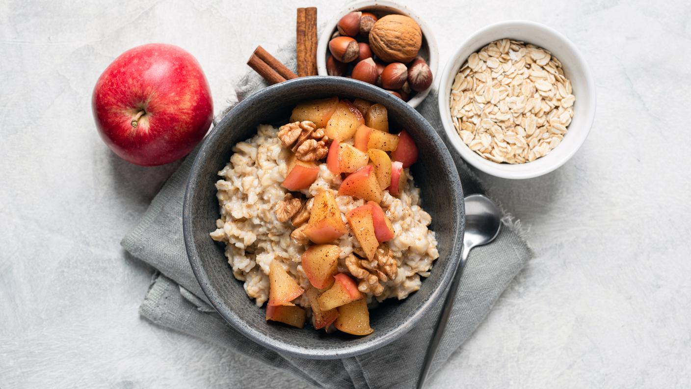 porridge autunnale, avena, autunno, piatto