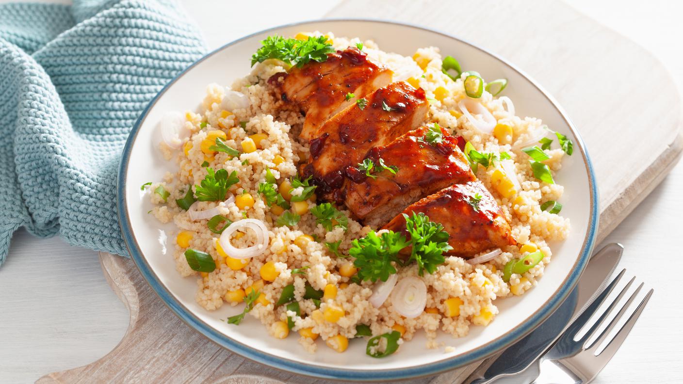 Pollo quinoa mais