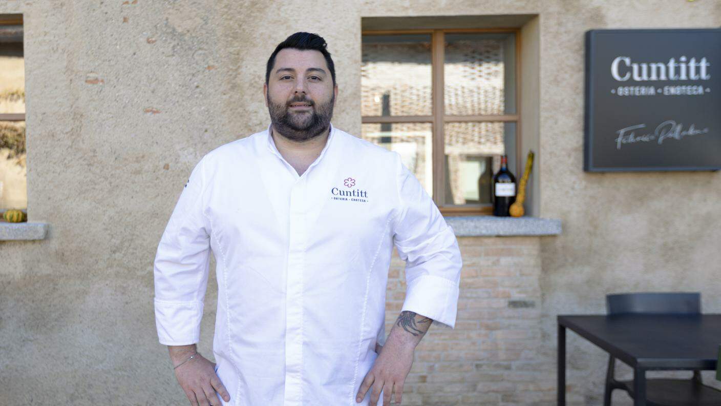 Chef Federico Palladino dell'Osteria Enoteca Cuntitt