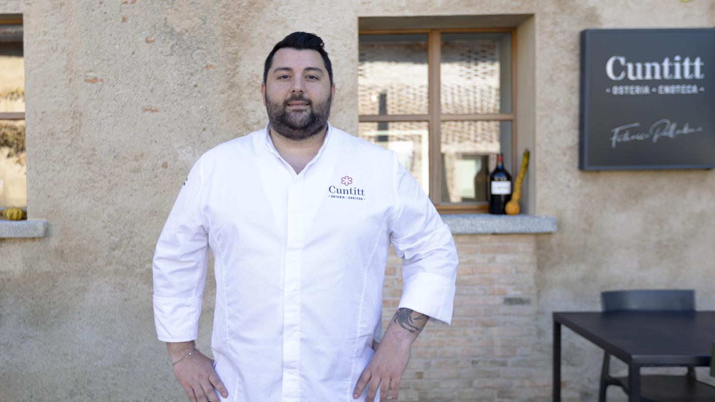 Chef Federico Palladino dell'Osteria Enoteca Cuntitt