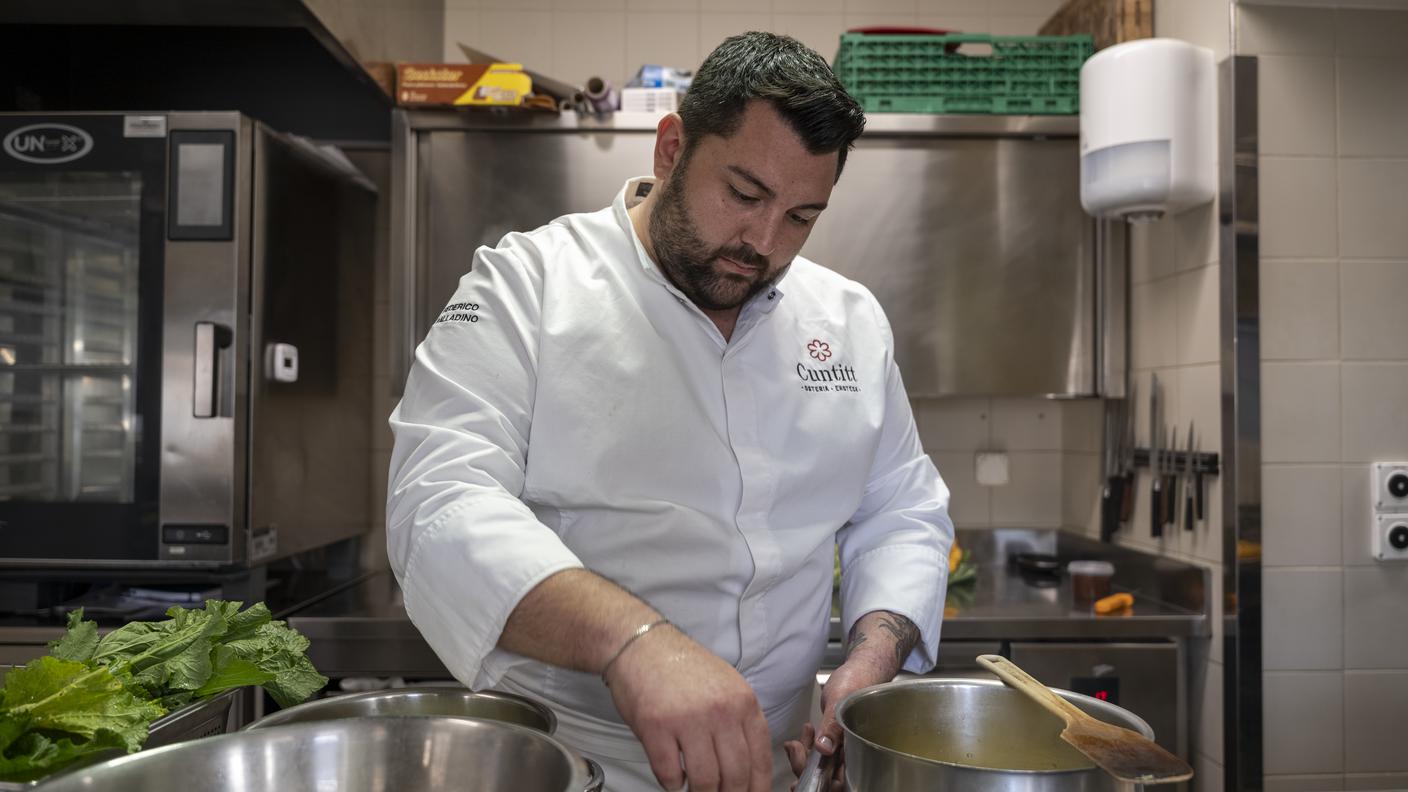 Chef Federico Palladino all'opera