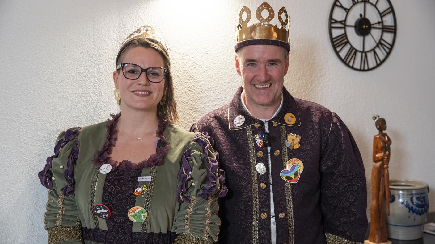 Il re e la regina del Carnevale di Biasca