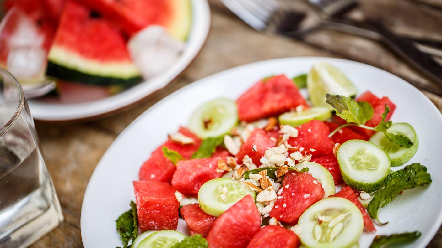 insalata anguria e cetrioli cocomero