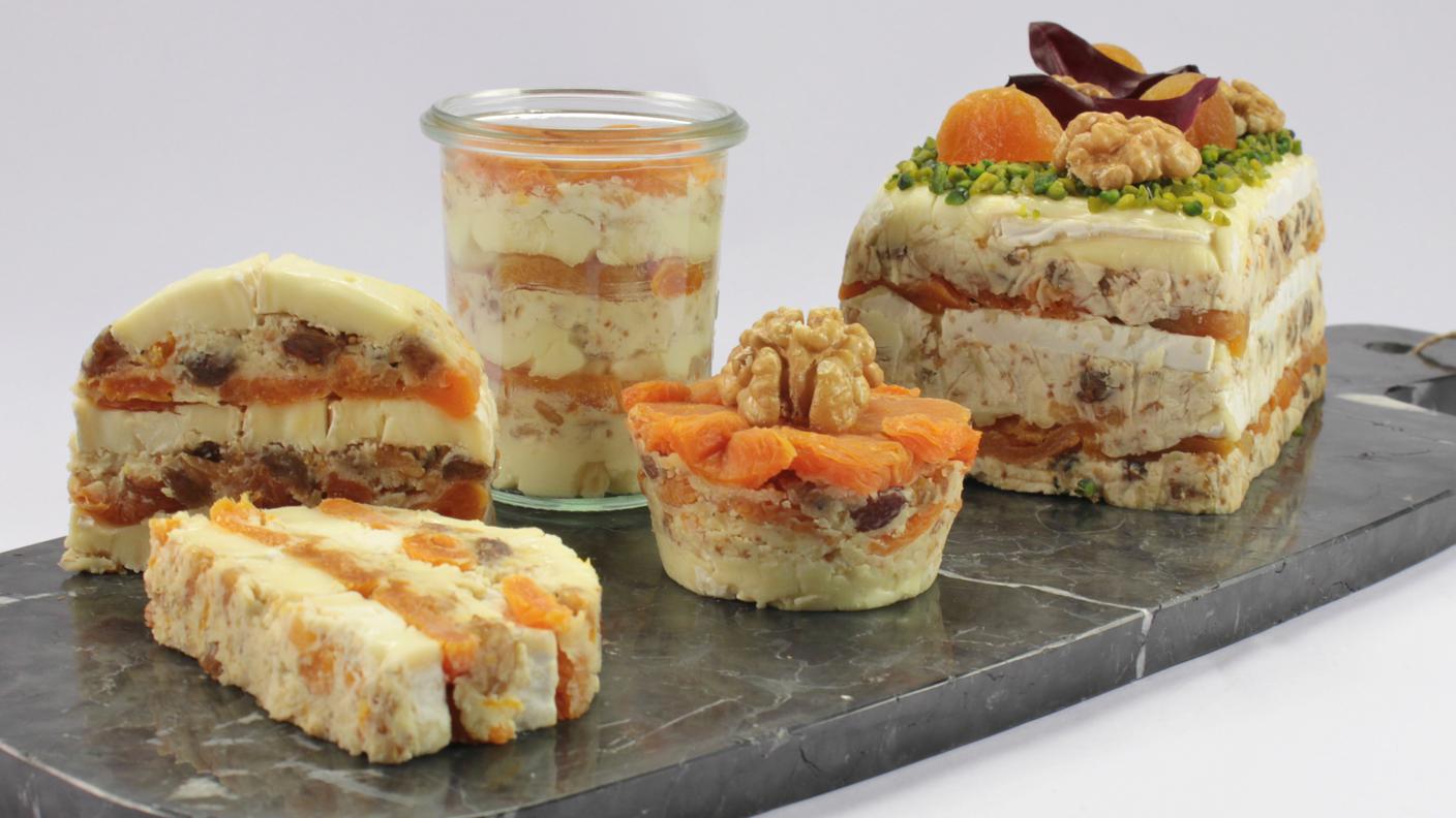 Terrina di camembert suisse, mascarpone e frutta secca al Williamine