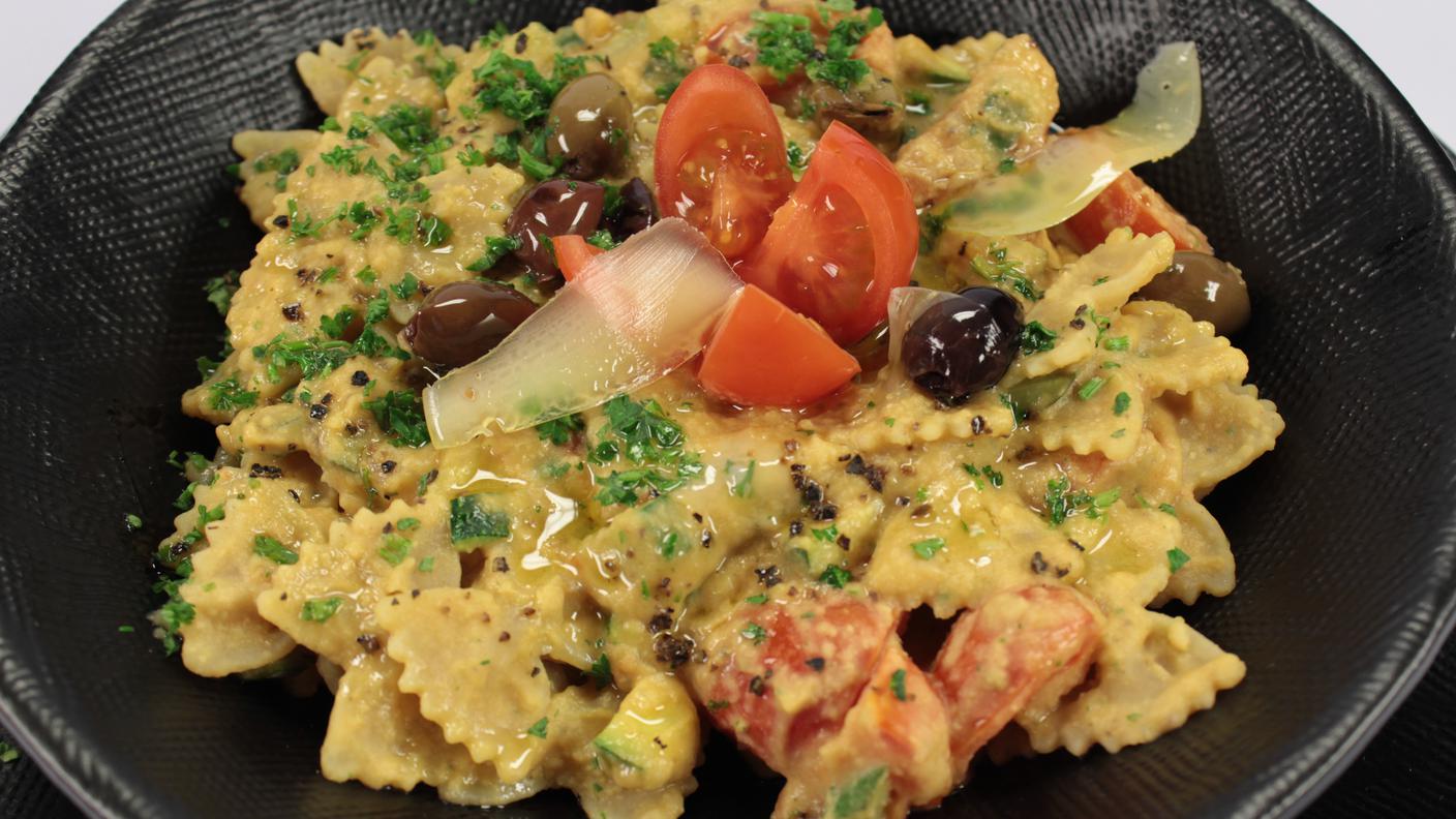 Farfalle in crema di ceci