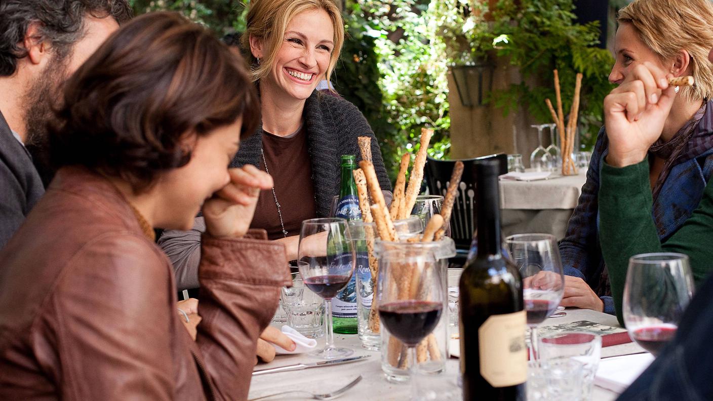 mangia prega ama, julia roberts, tavola, roma, cibo, gastronomia, convivialità