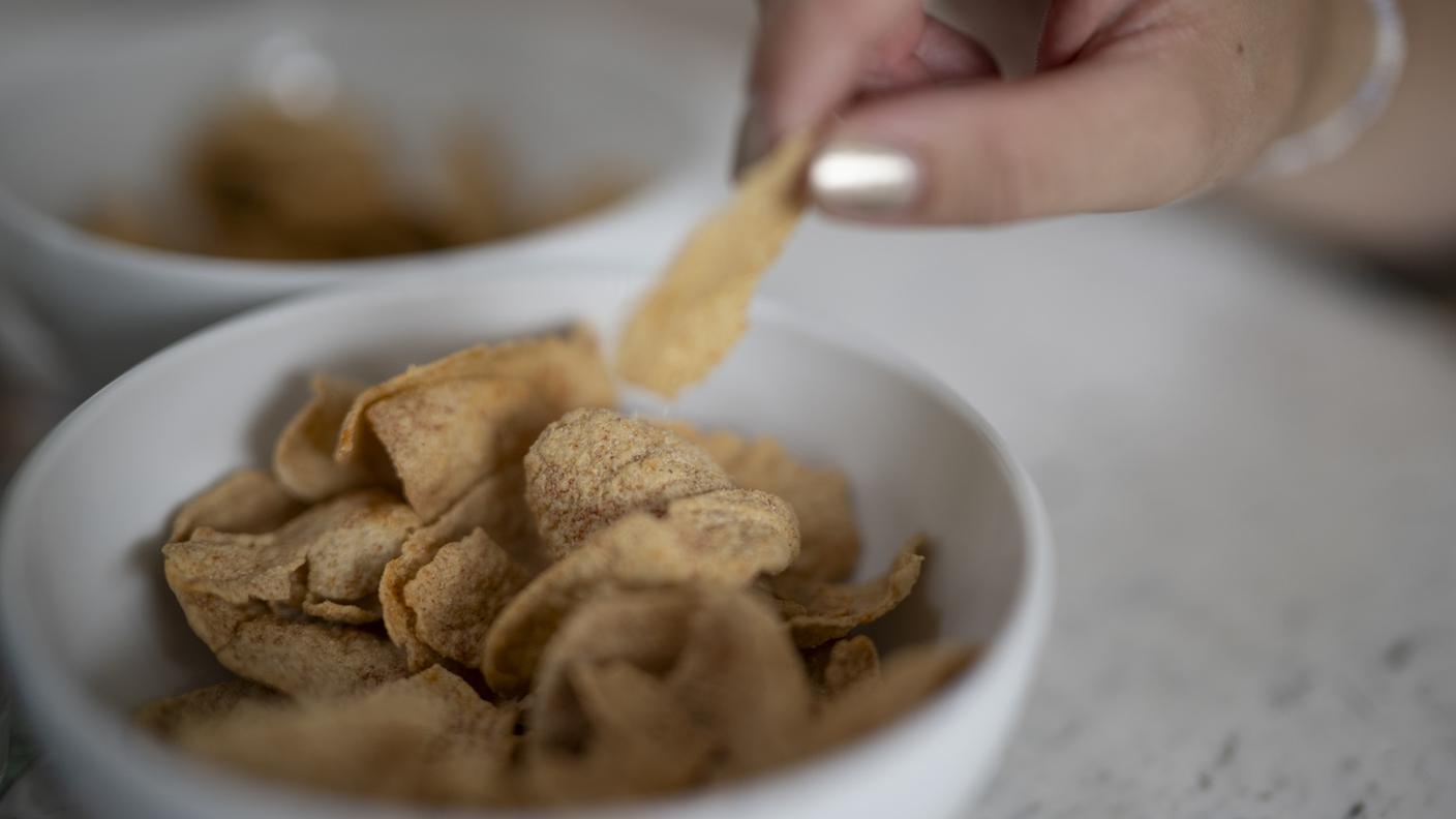 Chips a base di cereali esausti del marchio brewbee