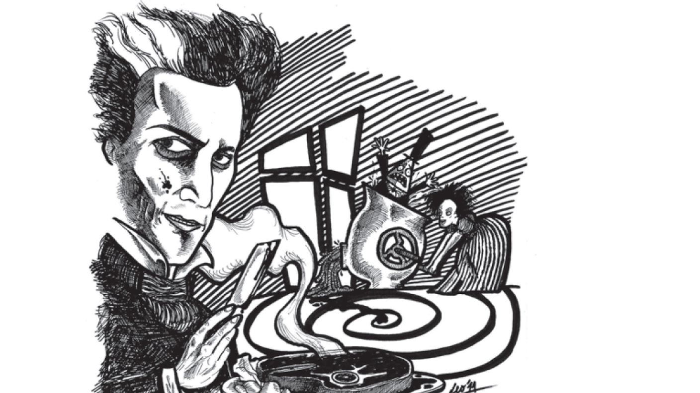 Illustrazione Tim Burton, Francesca Rosso, cibo