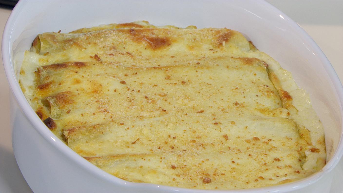 Cannelloni ai formaggi e verdure invernali