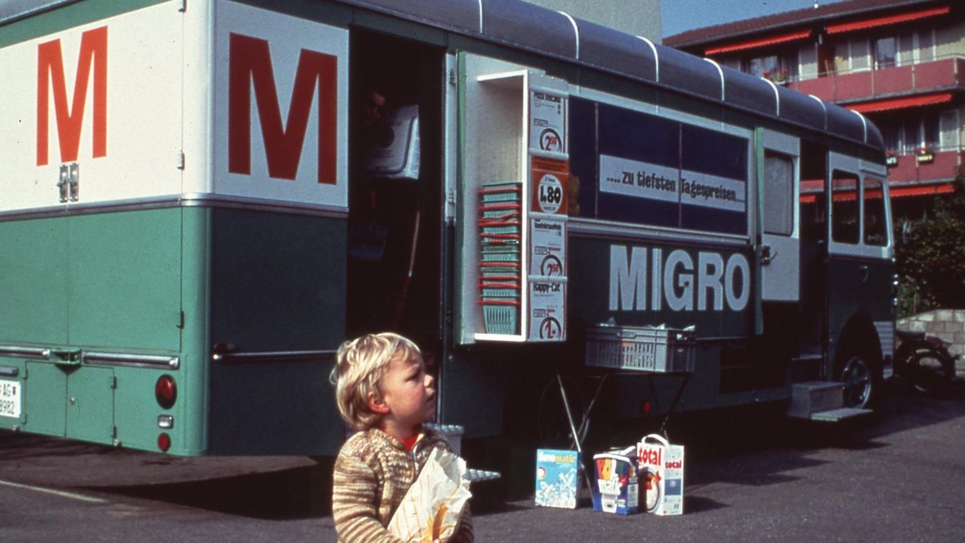 Camion di vendita Migros negli anni '70