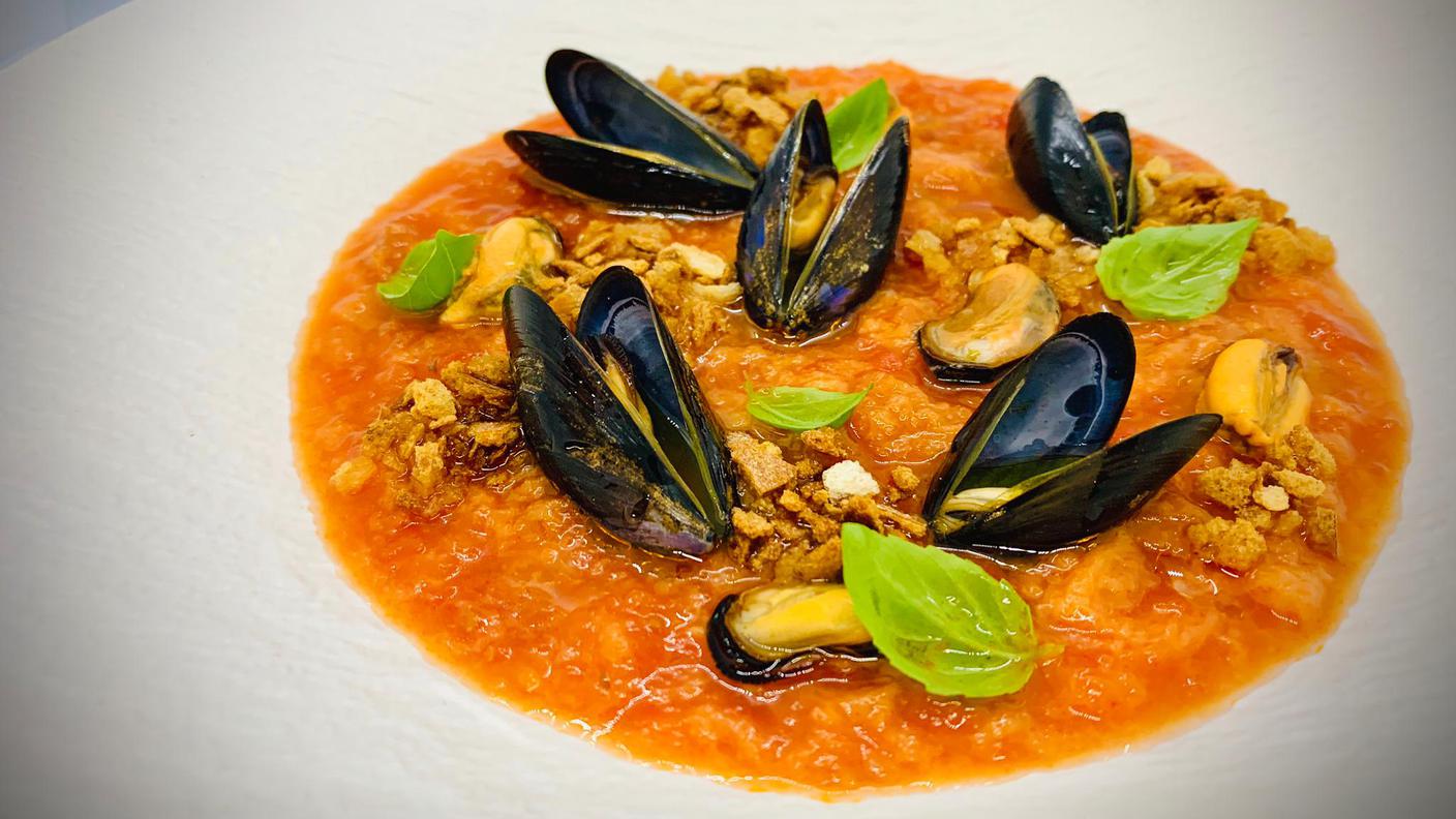 Pappa al pomodoro e cozze