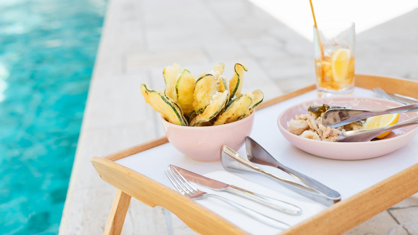 tavola, cibo, vacanza