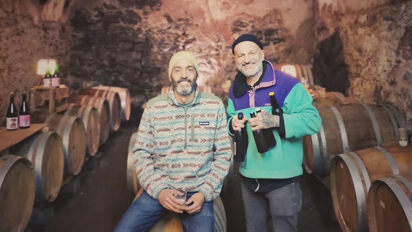 Nicolas Barrera e Fabio Colombo nella loro cantina