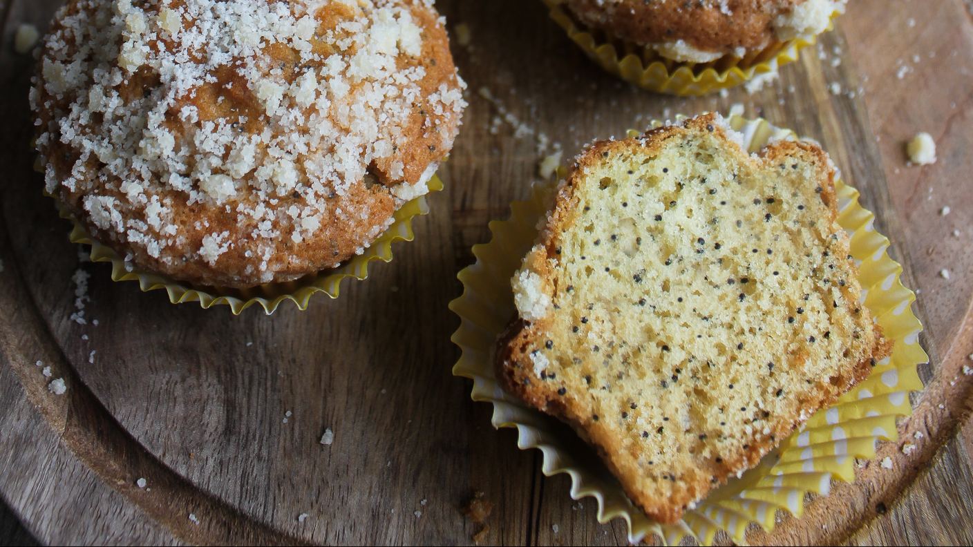 Muffin limone e semi di papavero
