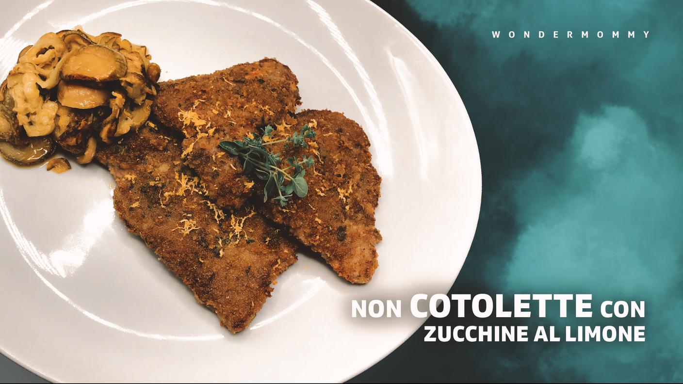 Le non cotolette con zucchine al limone