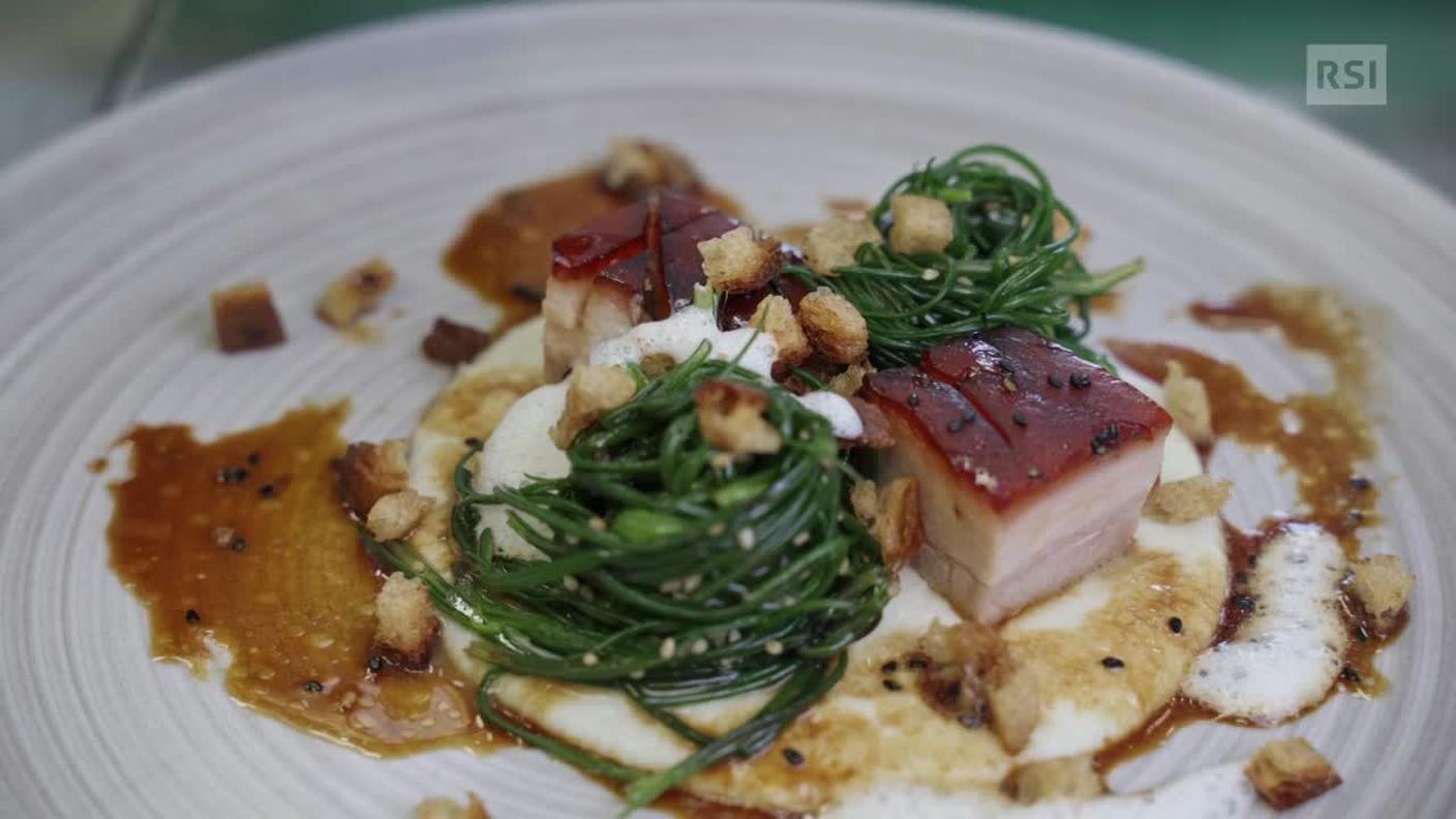 Pancia di maiale con cotenna Alpe Naretto - Ristorante Al Lago Romantik Hotel Seeschloss - Chef Alessandro Longhi