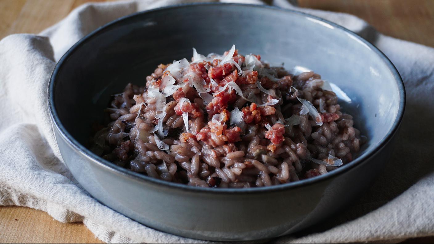 Risotto trevisana e luganighetta