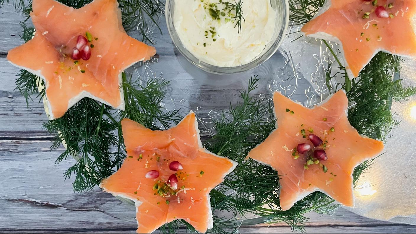 tartine salmone e burro montato al limone