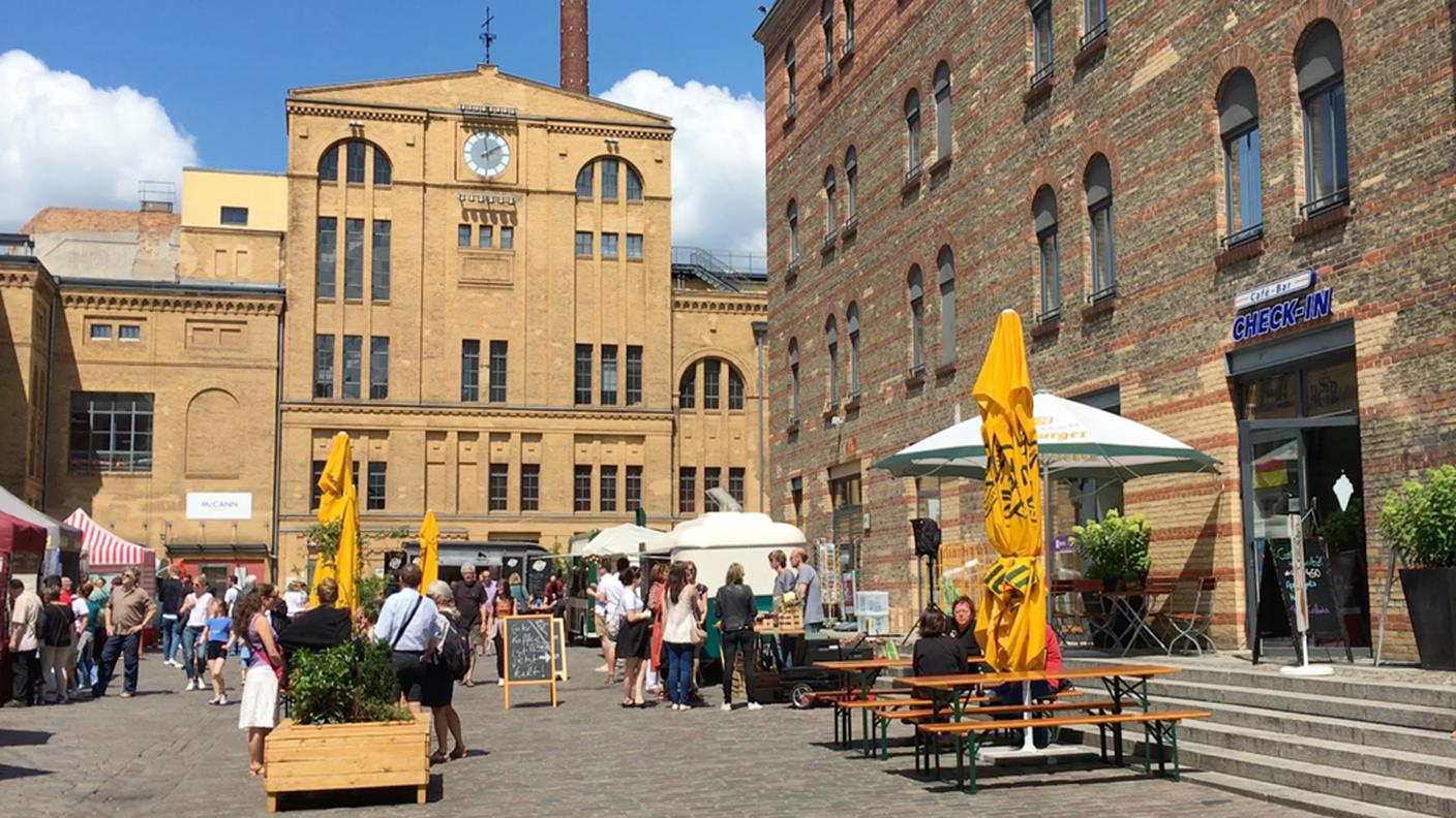 Il mercato della Kulturbrauerei