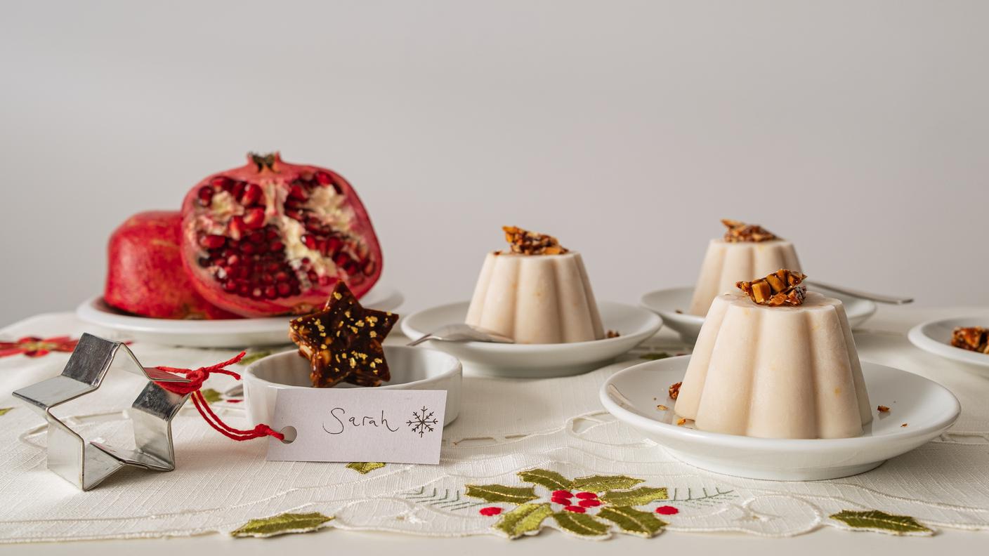 dolce di capodanno - Cremoso di riso con croccante alla melagrana