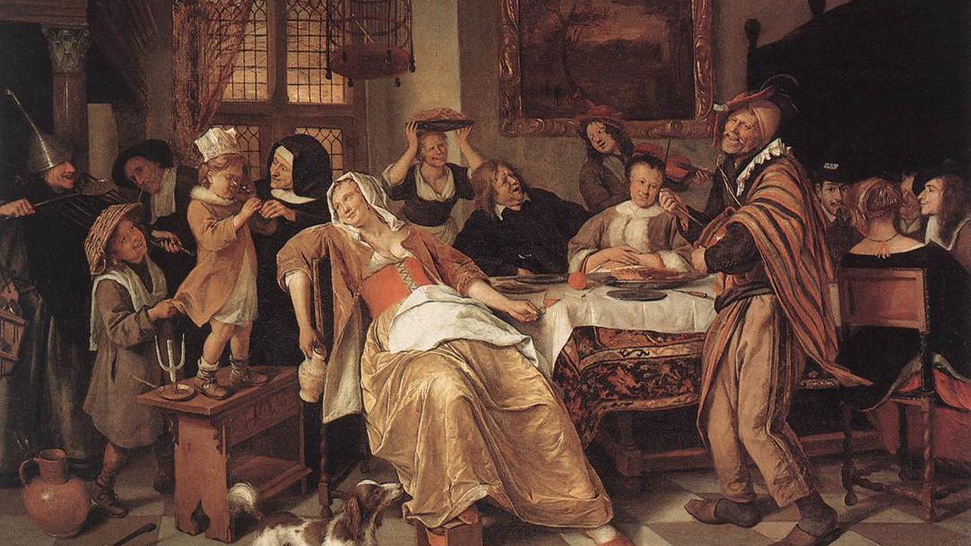 FOTO DIPINTO Jan Steen-The Bean Feast