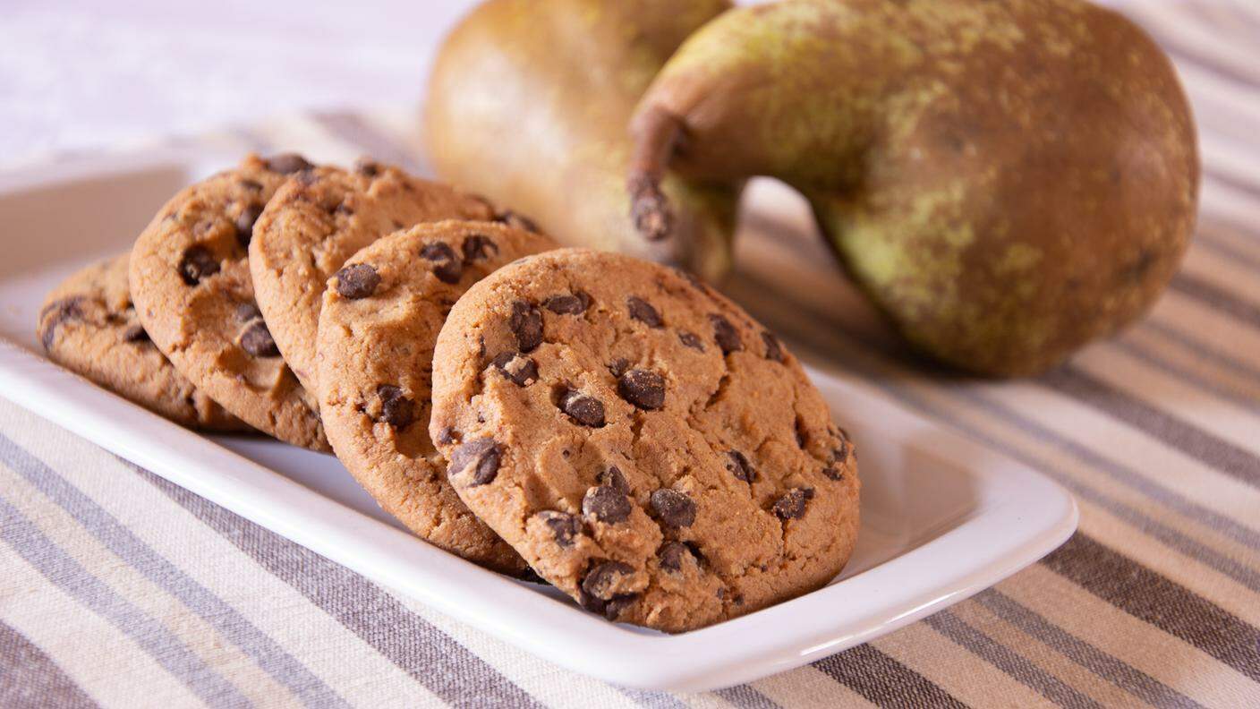 cookies farina bóna pera e cioccolato