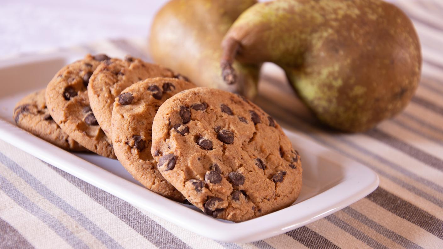 cookies farina bóna pera e cioccolato