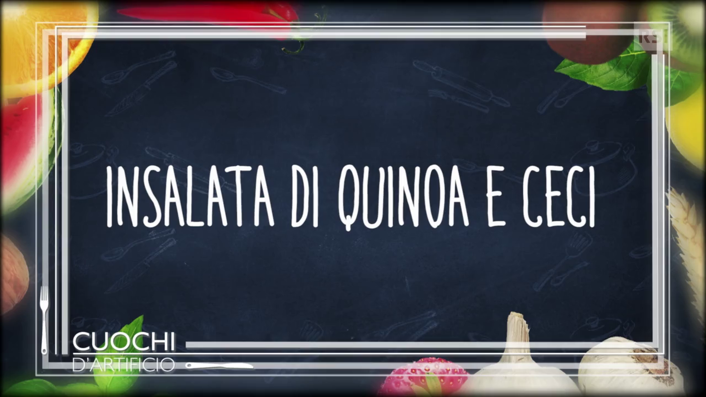 Ricetta in breve - Insalata di quinoa e ceci al pesto e zafferano con zuppetta di cetrioli