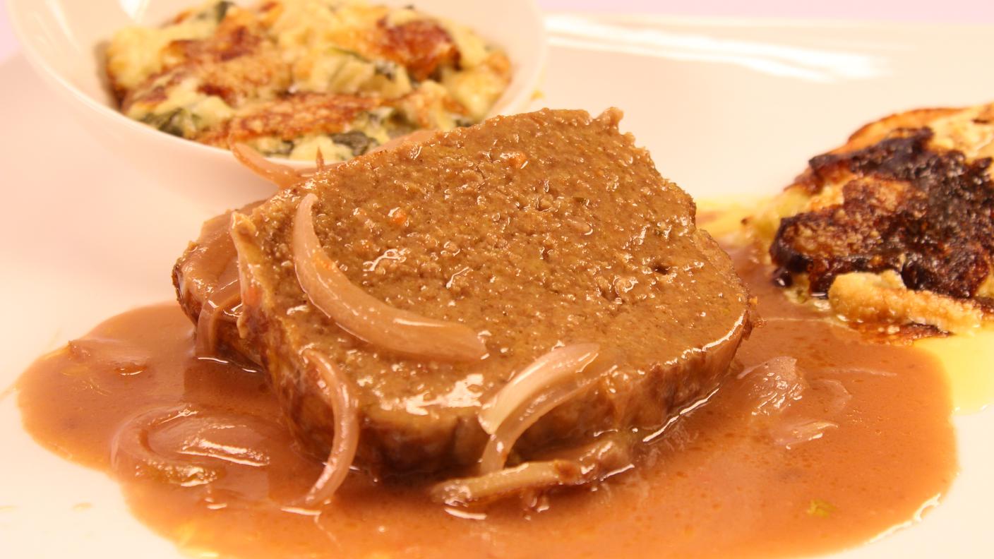 Falso arrosto della nonna con coste gratinate