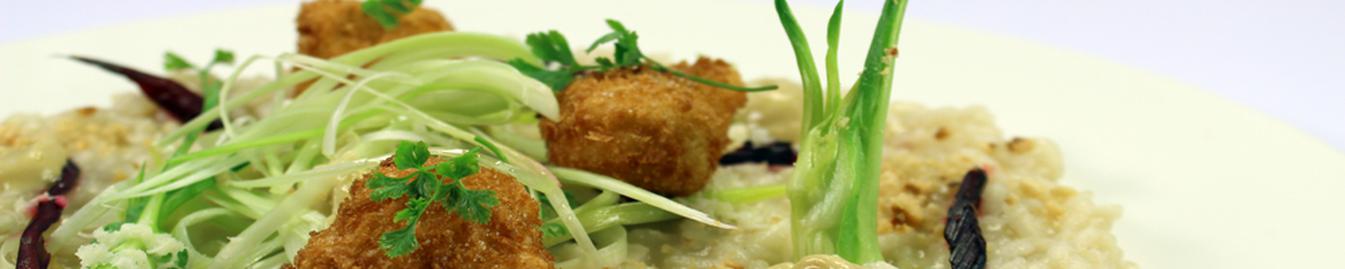 Risotto e coniglio fritto
