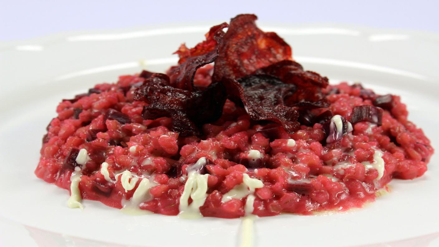 Orzotto alle barbabietole