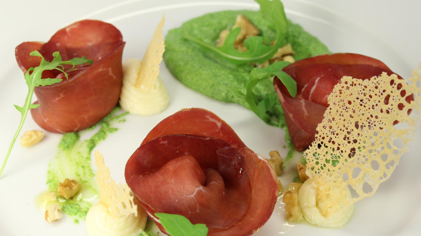 Carpaccio di bresaola in tortello