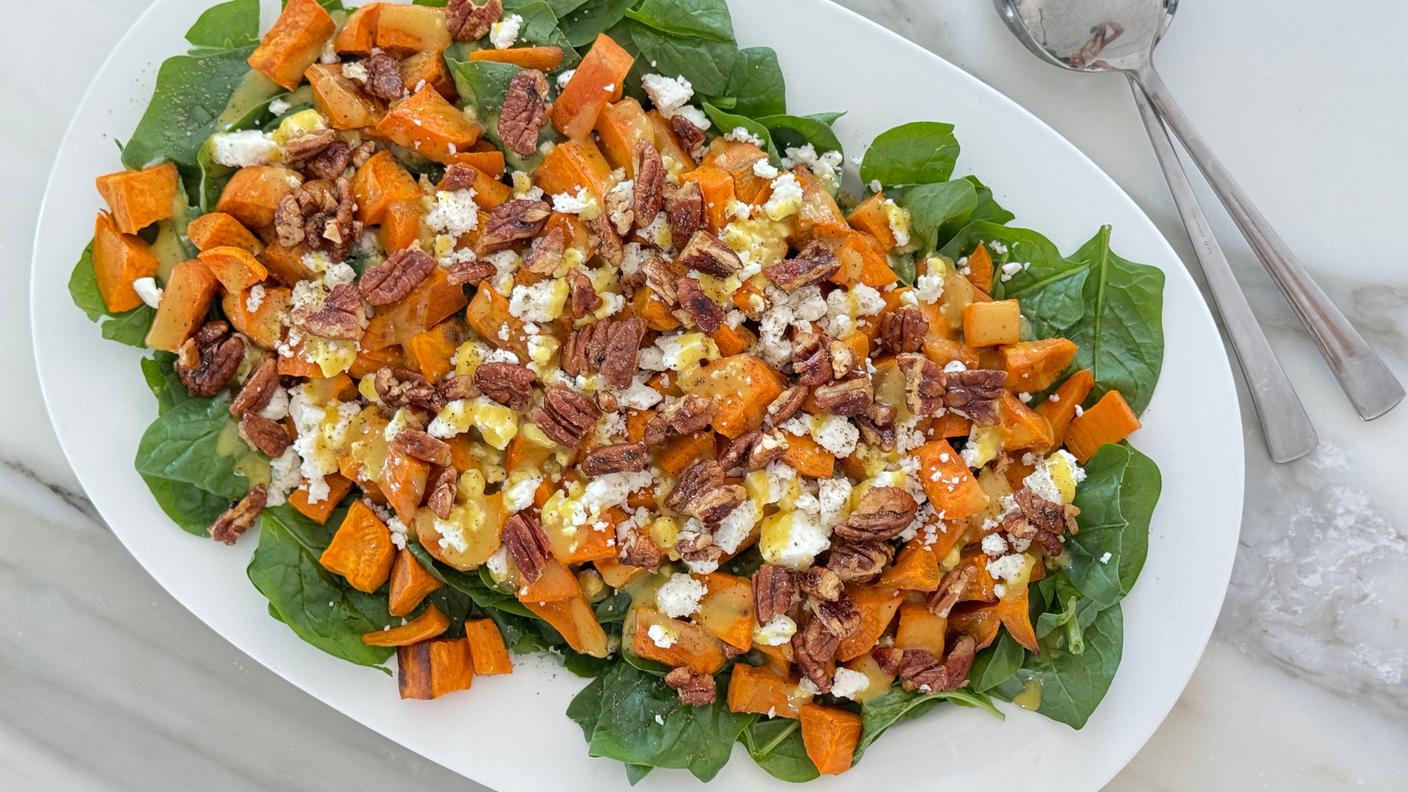 insalata patate dolci e noci