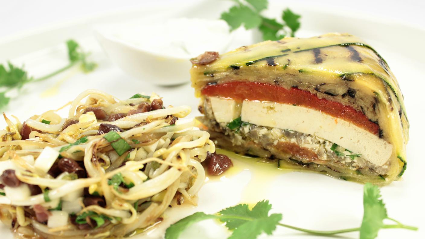Terrina di verdure grigliate e tofu affumicato