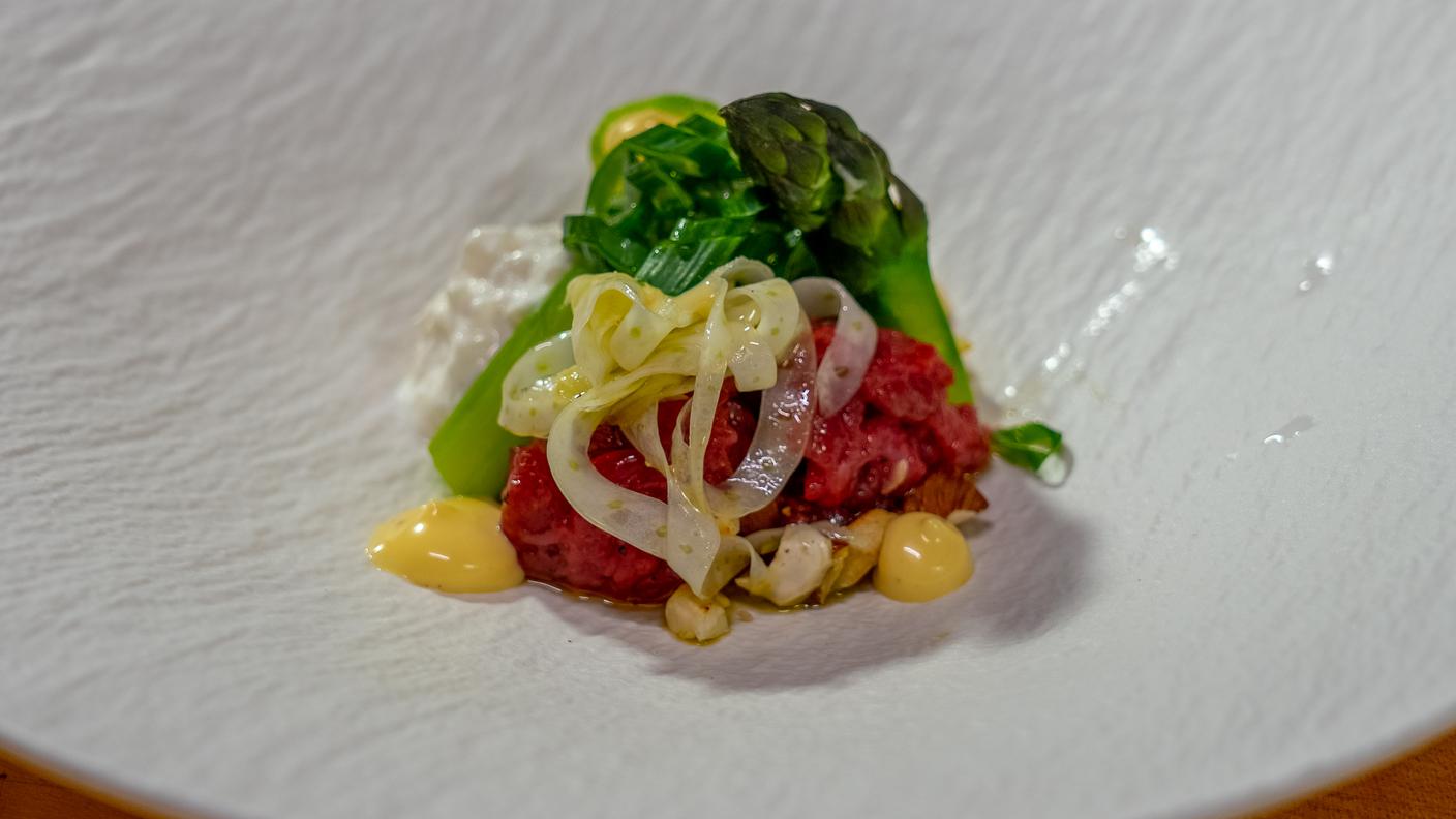 Tartare con cubetti di melone