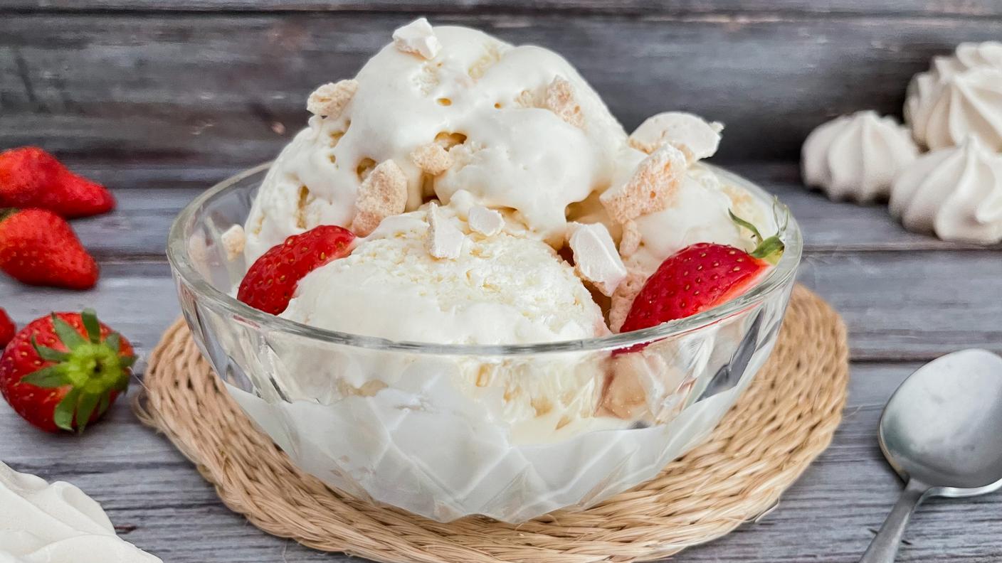 gelato doppia panna e meringhe