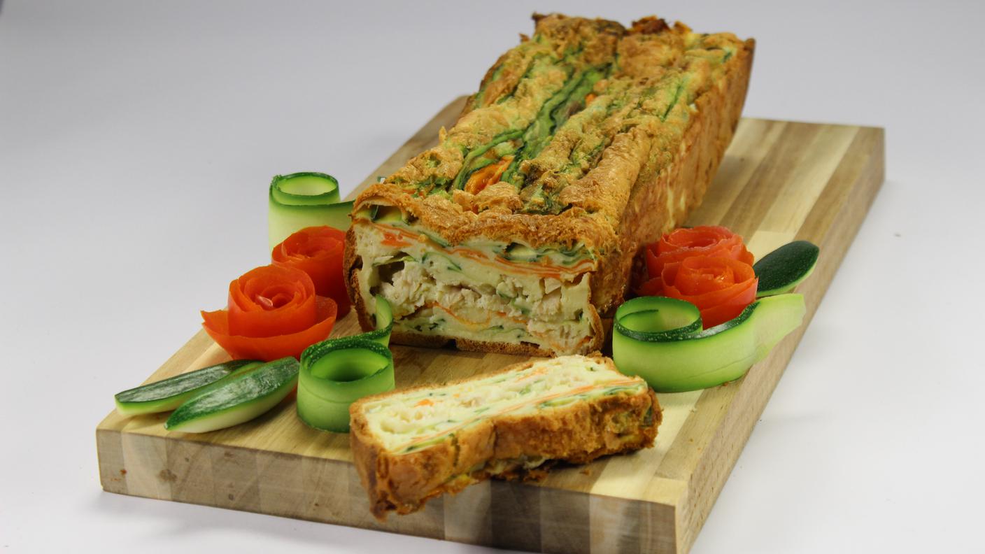 "Terrina" calda di coregone, zucchine e carote