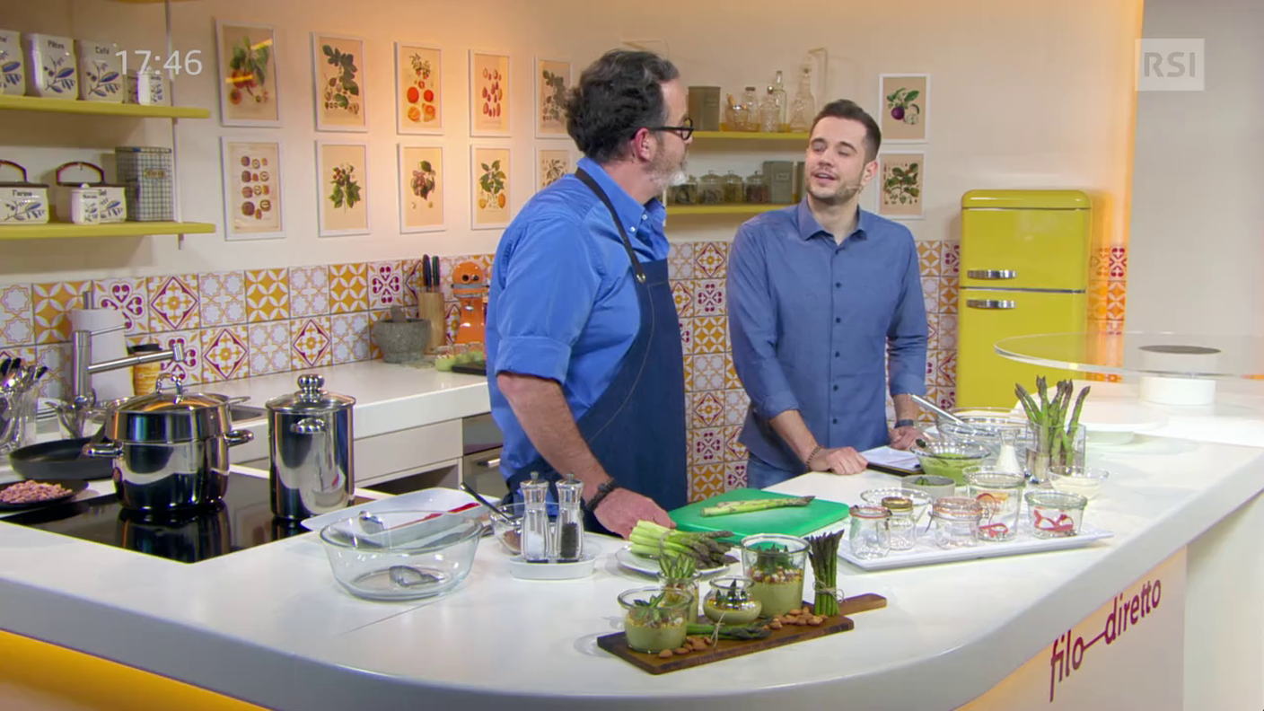 Mousseline di asparagi e prosciutto in vasetto