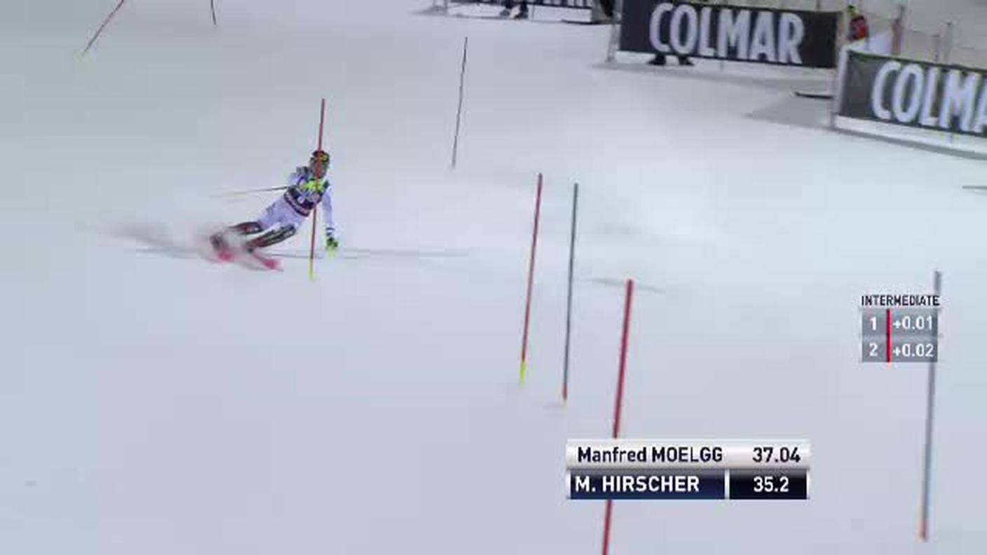 Slalom di Madonna di Campiglio, la prima manche di Marcel Hirscher (22.12.2017)