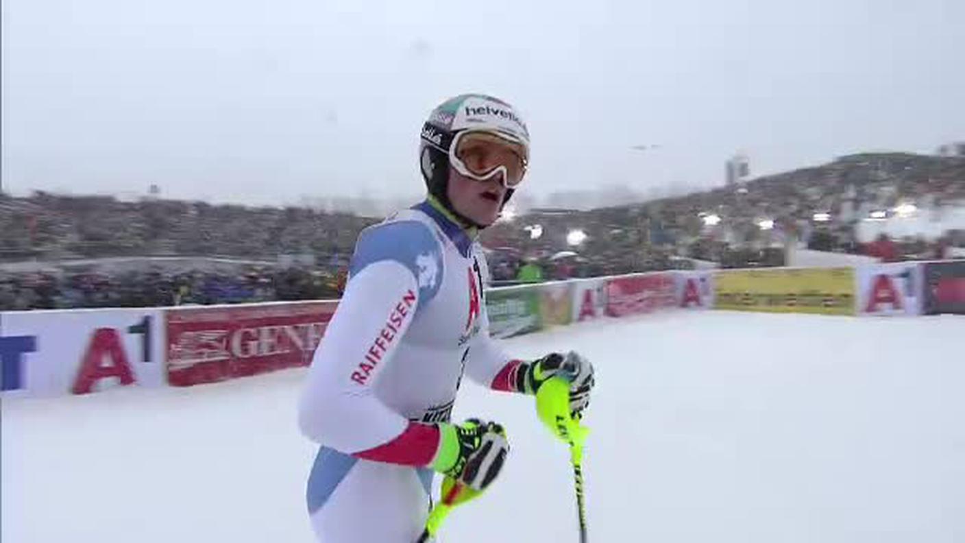 Slalom di Kitzbühel, la seconda manche di Daniel Yule (21.01.2018)