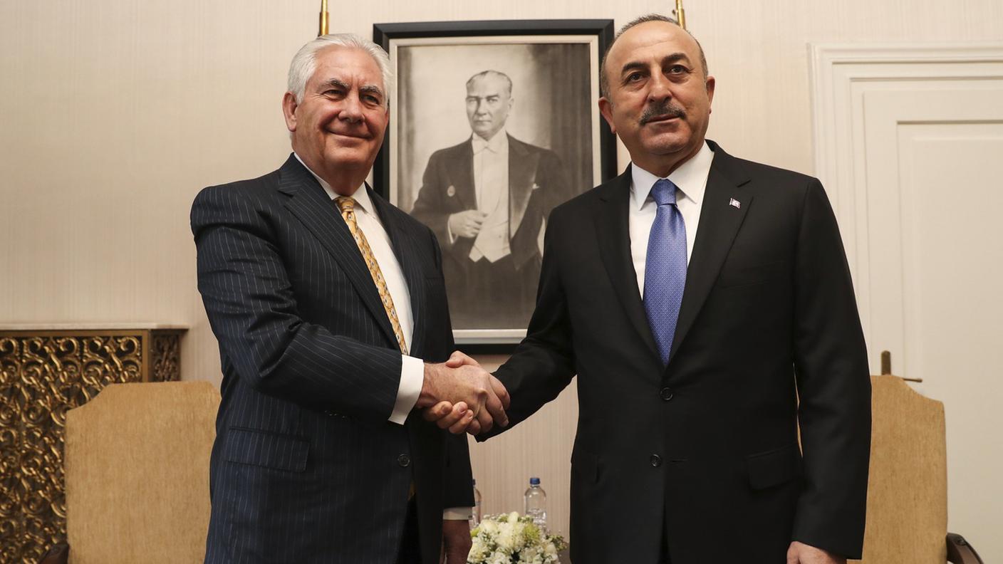Rex Tillerson e Mevlut Cavusoglu