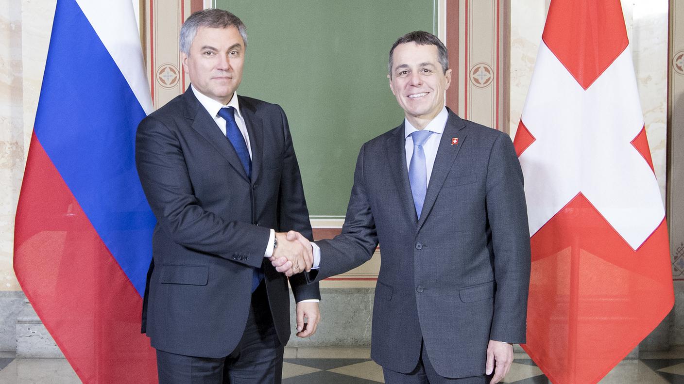 Vyacheslav Volodin e Ignazio Cassis