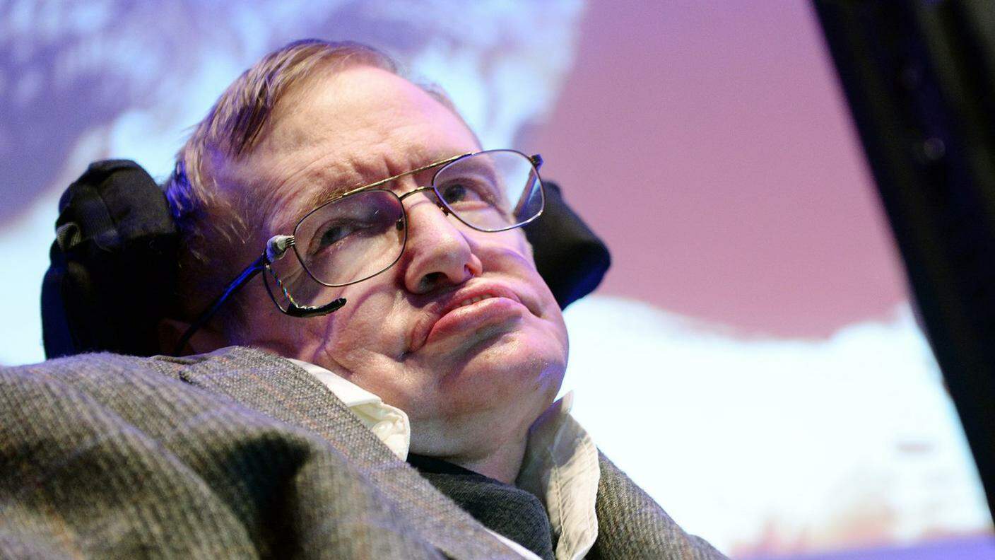 Hawking in uno scatto del 2014